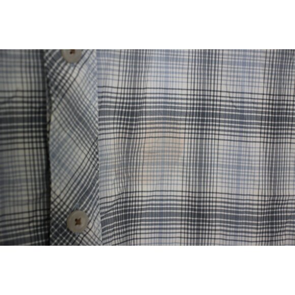 Simms Mens Large Nylon Blend Plaid Fishing Outdoor Button Up Shirt C1087 - Picture 3 of 6